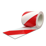 自黏性PVC地板劃線膠帶（紅色/白色）100mm×22m 警示膠帶 地面標線膠帶14340