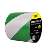 自黏性PVC地板劃線膠帶（綠/白）100mm×22m 警示膠帶 地面標線膠帶14341
