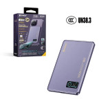 XPower MagDigita5 彩屏顯示5000mAh PD3.0+QI2 磁吸移動電源 | 香港行貨 | 3C認證版- 紫色