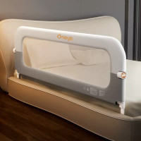 1.8米翻折式床圍床護欄 - 簡灰色 | 防摔防夾手 | 高透氣網紗 | 加寬加固 | 嬰幼兒專用