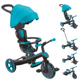 Globber 634 EXPLORER TRIKE 4in1 兒童探索四合一滑板車-水藍色 | 適合1-5歲 | 滿足四個成長階段需求