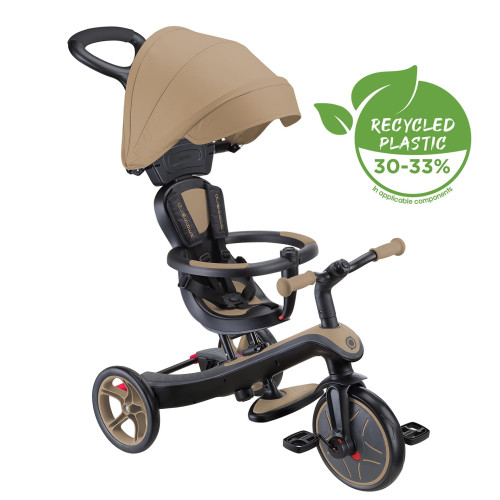 Globber 634 EXPLORER TRIKE 4in1 兒童探索四合一滑板車-沙色 | 適合1-5歲 | 滿足四個成長階段需求