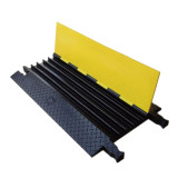 重型5槽線保護帶 橡膠線槽減速帶 線保護墊 軟管保護帶 11113 - 黃/黑900×500×55mm