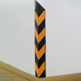 反光牆角保護器（直角）反光護牆角 橡膠防撞條緩衝 11401 - 黃黑H800x100x100mm