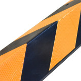 反光牆角保護器（直角）反光護牆角 橡膠防撞條緩衝 11401 - 黃黑H800x100x100mm