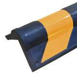反光牆角保護器（圓角）防撞護角 橡膠護牆角 反光條 11400 - 黃黑H800x120x120mm
