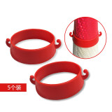 路錐隔離鏈套（5個裝）塑膠鏈套環 路錐附件 路錐附件 11122 - 紅色Φ90mm