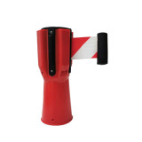 路錐伸縮隔離帶（紅色/白色）路錐伸縮帶頭 路錐警示隔離帶頭 11212 - 紅/白寬8.5x高14cm 帶長2.8m