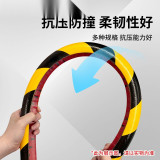 警示防撞條（外圓內直角）PU防撞條 黃黑警示防撞棉 11410 - 黃黑Φ40×1000mm
