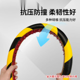 警示防撞條（饅頭形）黃黑警示防撞條 PU虎紋防撞條 11412 - 黃黑32×36×1000mm