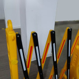 注水式塑膠伸縮圍籬 高96cm*2.5m 塑膠伸縮護欄 折疊式隔離欄 折疊圍籬 伸縮隔離欄 11226 - 黃黑紅白高96cm 寬度340mm
