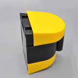 壁掛式伸縮分隔帶 牆面掛壁式警戒隔離線 工廠車間銀行商場護欄安全線 長5m黃色 11216 - 黃/黑14.5*9.5cm 隔離帶長5m