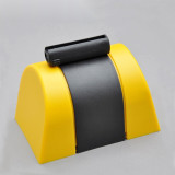 壁掛式伸縮分隔帶 牆面掛壁式警戒隔離線 工廠車間銀行商場護欄安全線 長5m黃色 11216 - 黃/黑14.5*9.5cm 隔離帶長5m