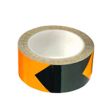 反光劃線膠帶（黃黑箭頭）75mm×22m 箭頭反光膠帶 反光箭頭膠帶 箭頭標示膠帶 11601 - 黃黑75mm×22m