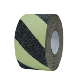 自發光防滑膠帶 磨砂地面階梯防滑安全提示貼 條紋款 10cm×18m 11636 - 黑色條紋100mm×18m