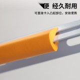 卡入型中型防撞條（黃色）抗衝擊防撞條 學校專用防撞條 18×32×2000mm 11695 - 黃色18*32*2000mm