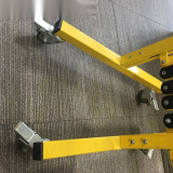 鋼製移動式伸縮護欄（黃色/黑色）雙折式伸縮圍籬 警示圍籬 11698 - 黃黑相間H950xW440+5000MM