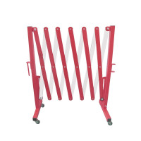 移動式伸縮圍籬（紅色/白色）電力搶修伸縮隔離欄 鋼製隔離欄 11699 - 紅白相間H950xW220+2500MM