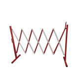 鋼製移動式伸縮護欄（紅色/白色）鐵鋁伸縮圍籬 鋼製伸縮隔離欄 11700 - 紅白相間H950xW220+2500MM