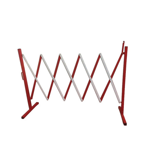 鋼製移動式伸縮護欄（紅色/白色）鐵鋁伸縮圍籬 鋼製伸縮隔離欄 11700 - 紅白相間H950xW220+2500MM