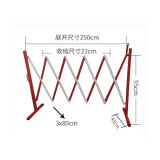 鋼製移動式伸縮護欄（紅色/白色）鐵鋁伸縮圍籬 鋼製伸縮隔離欄 11700 - 紅白相間H950xW220+2500MM