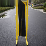鐵鋁移動式伸縮隔離欄（黃色/黑色）鋼製伸縮圍欄 便攜式圍欄 11701 - 黃黑相間H950xW220+2500MM