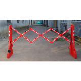 便攜式塑膠伸縮護欄 商場工廠學校交通隔離欄折疊式圍欄柵欄 11705 - 紅白相間H1050xW130+2300MM