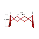 便攜式塑膠伸縮護欄 商場工廠學校交通隔離欄折疊式圍欄柵欄 11705 - 紅白相間H1050xW130+2300MM