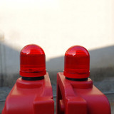 塑膠伸縮護欄（附燈）伸縮式隔離欄 伸縮圍籬 手提圍籬 11706 - 紅白相間H1050xW130+2300MM