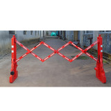 塑膠伸縮護欄（附燈）伸縮式隔離欄 伸縮圍籬 手提圍籬 11706 - 紅白相間H1050xW130+2300MM