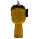 路錐伸縮隔離帶頭（9公尺）誘導柱伸縮帶頭 警示柱伸縮帶 11719 - 黃黑可拓展9m