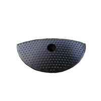 斜紋款橡膠減速帶配套端頭（2個裝）15*30*5cm 減速帶配套端頭 減速路拱端頭 減速墊端頭 11725 - 黃黑相間15x30x5CM