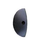 斜紋款橡膠減速帶配套端頭（2個裝）15*30*5cm 減速帶配套端頭 減速路拱端頭 減速墊端頭 11725 - 黃黑相間15x30x5CM