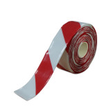 重型式劃線膠帶（紅色/白色）5S定位警示膠帶 PVC貼地膠帶5cm×30m 11755 - 紅/白50mm×30m