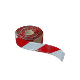 重型式劃線膠帶（紅色/白色）5S定位警示膠帶 PVC貼地膠帶5cm×30m 11755 - 紅/白50mm×30m