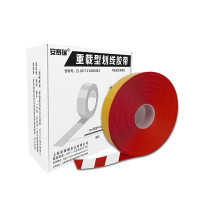 重型式劃線膠帶（紅色/白色）條紋警示膠帶 重型標示膠帶10cm×30m 11758 - 紅/白100mm×30m