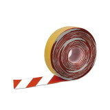 重型式劃線膠帶（紅色/白色）條紋警示膠帶 重型標示膠帶10cm×30m 11758 - 紅/白100mm×30m