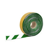 重型式劃線膠帶（綠/白）6S管理劃線膠帶 耐磨標示膠帶10cm×30m 11759 - 綠/白100mm×30m
