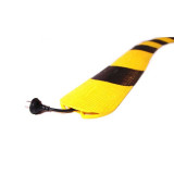 可變形線保護帶 線保護墊 線材保護槽 穿線板 11883 - 黃黑條紋1000x150x25mm