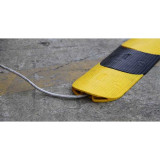 可變形線保護帶 線保護墊 線材保護槽 穿線板 11883 - 黃黑條紋1000x150x25mm