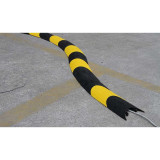 可變形線保護帶 線保護墊 線材保護槽 穿線板 11883 - 黃黑條紋1000x150x25mm