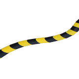 可變形線保護帶 線保護板 線保護墊 線材保護槽板 11882 - 黃黑條紋1000x80x15mm