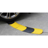 可變形線保護帶 線保護板 線保護墊 線材保護槽板 11882 - 黃黑條紋1000x80x15mm