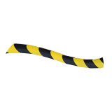可變形線保護帶 線保護板 線保護墊 線材保護槽板 11882 - 黃黑條紋1000x80x15mm