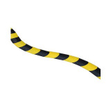 可變形線保護帶 線保護板 線保護墊 線材保護槽板 11882 - 黃黑條紋1000x80x15mm
