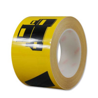 標誌膠帶（化學品儲存區）安全標示膠帶 警示圖案膠帶7.5cm×22m 11986 - 黃色75mm×22m