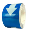 標識膠帶 藍白箭頭 方向指引導帶 工廠車間地面安全警示貼 寬7.5cm長22m 11993 - 藍色75mm×22m