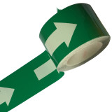 標識膠帶 綠白箭頭 方向指引導帶 工廠車間地面安全警示貼 寬7.5cm長22m 11994 - 綠色75mm×22m