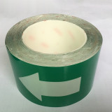 標識膠帶 綠白箭頭 方向指引導帶 工廠車間地面安全警示貼 寬7.5cm長22m 11994 - 綠色75mm×22m