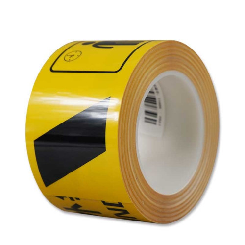 標誌膠帶（請在此線外等候）印字膠帶 75mm×22m 標示膠帶7.5cm×22m 11989 - 黃色75mm×22m